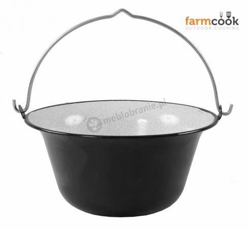 Kociołek do gotowania na ognisku emaliowany 10L - Farmcook