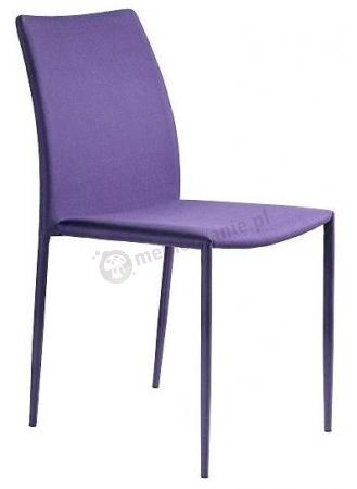 Krzesło sztaplowane Design Unique fiolet - krzesło tapicerowane nowoczesne