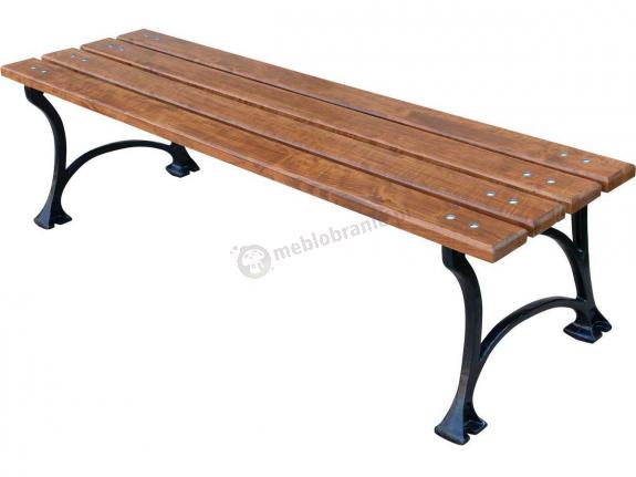 Żeliwna ławka bez oparcia Miejska - taboret parkowy 180cm