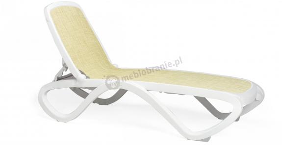 Nardi Omega plastikowy leżak ogrodowy Bianco/Beige
