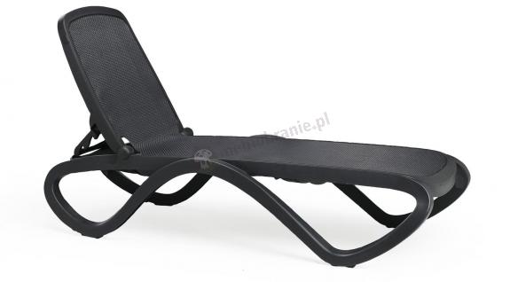 Nardi Omega plastikowy leżak ogrodowy Antracite/Antracite