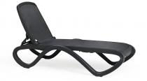 Nardi Omega plastikowy leżak ogrodowy Antracite/Antracite