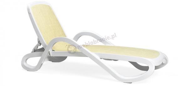 Nardi Alfa lekki leżak plażowy Bianco/Beige