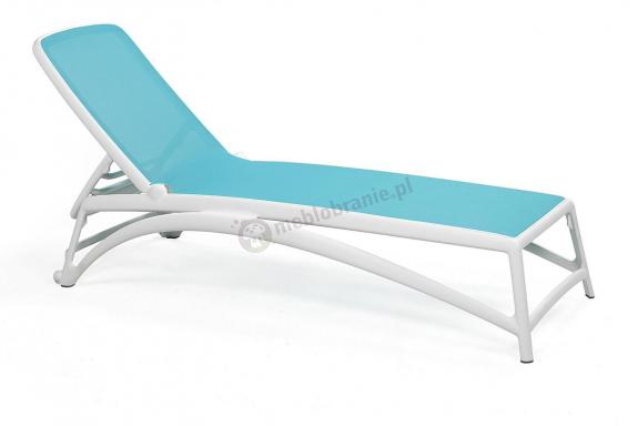 Nardi Atlantico leżak plażowy z kółkami Bianco/Celeste