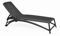 Nardi Atlantico leżak plażowy z kółkami Antracite/Antracite
