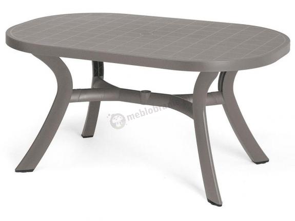 Nardi Toscana 145 stół ogrodowy plastikowy owalny Tortora