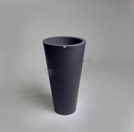 Ciemna donica ogrodowa Della - 75cm - stylowy antracyt