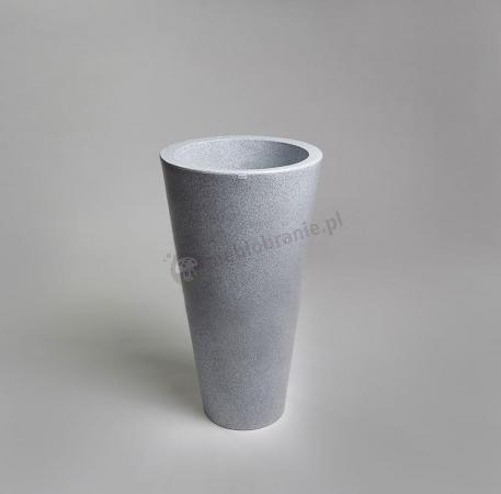 Donica Della - 75cm - doniczka ogrodowa wysoka jasny marmurek