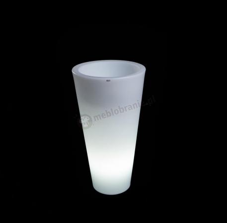 Podświetlana donica LED Della - 75cm - światło zimne