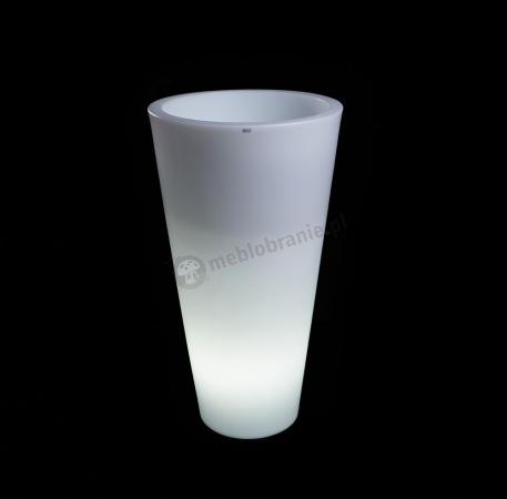 Mleczna donica Della podświetlana - 90cm - światło zimne