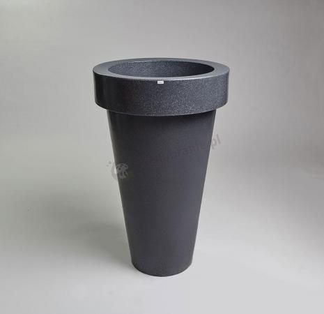 Plastikowa donica Pons - 90cm - ciemny marmurek