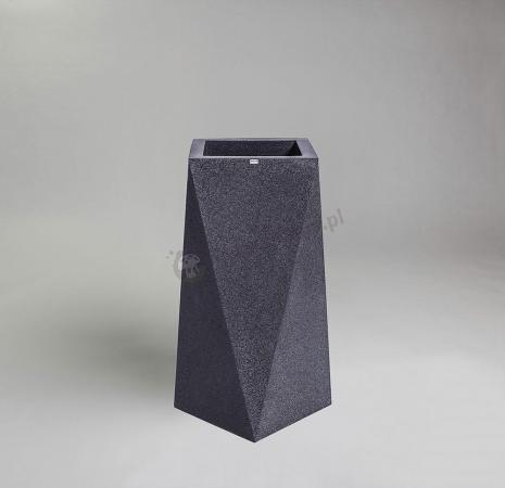Donica ogrodowa designerska Nevis - 75cm - ciemny marmurek