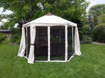 Pawilon ogrodowy z moskitierą altanka Samos Ecru