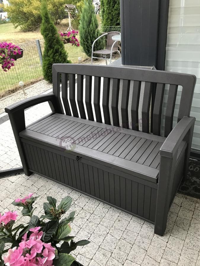 Ławka ogrodowa z pojemnikiem