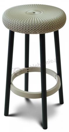 Hoker Barowy Knit Keter Cozy Bar Stool piaskowy