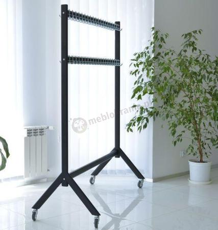 Wieszak do szatni metalowy na 80 haczyków Czarny 100 cm