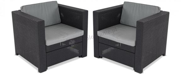 2x Fotel ogrodowy Keter Provence Grafitowy