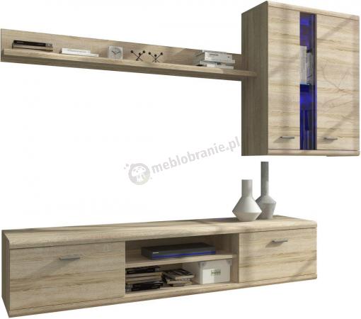 Meble pod telewizor nowoczesne Life II Meblościanka Dąb Sonoma 240x175