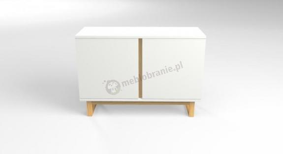 Minimalistyczna biała szafka w stylu skandynawskim Deskom 2
