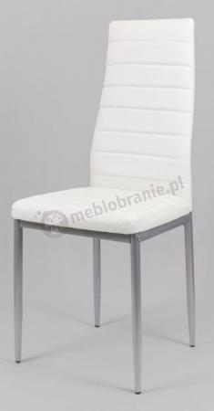 Białe Krzesło z Ekoskóry Malowane Nogi KS001
