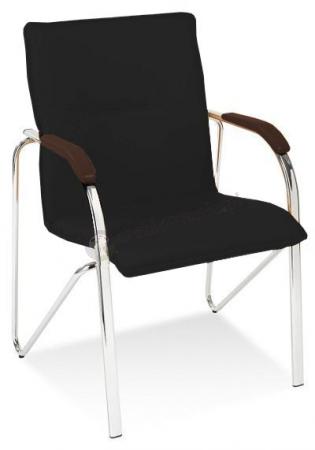 Fotel biurowy Samba z ciemnymi podłokietnikami Chrom Wenge