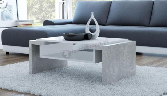 Modna ława Dafni Biały Mat/Biały Połysk/Beton Jasny