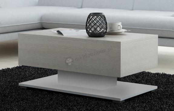 Ława na cokoliku salonowa Argos Biały Mat/Dąb Urban Oyster