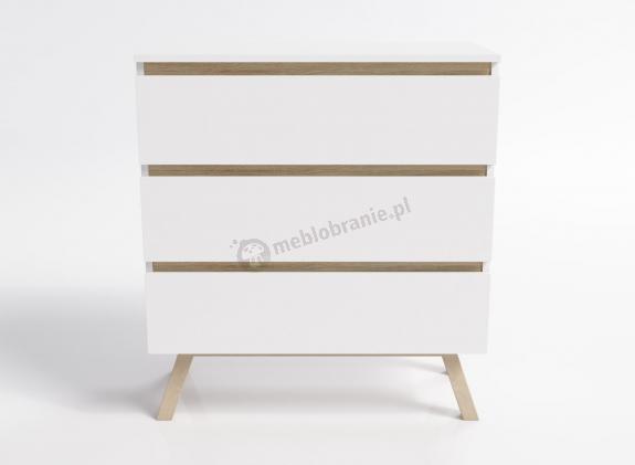 Komoda do salonu z 3 szufladami styl skandynawski Orkla