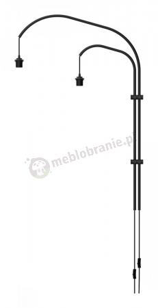 Ramię do lampy wiszącej dwa klosze Willow Double czarny