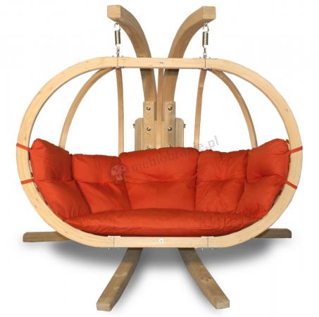 Drewniany fotel wiszący Swing Pod XL (O-Zone Premier) czerwony