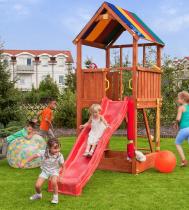 Drewniany plac zabaw dla dzieci ze ślizgiem Fungoo Sun