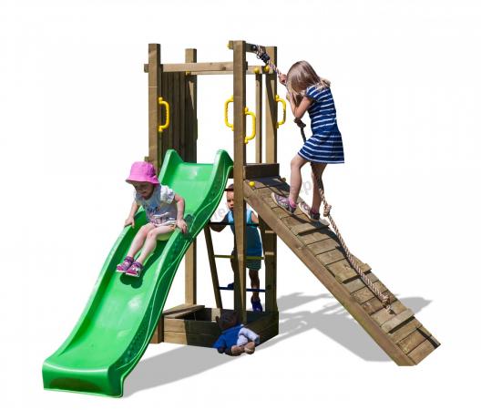 Drewniany plac zabaw dla dzieci z rampą Fungoo Funny 3