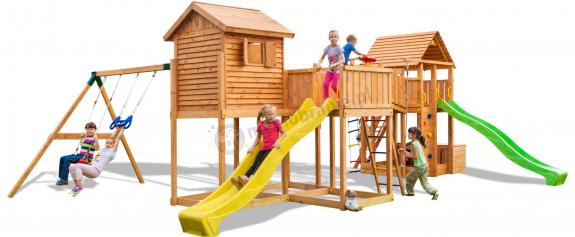 Plac zabaw z huśtawkami do ogrodu Fungoo Maxi Playbox