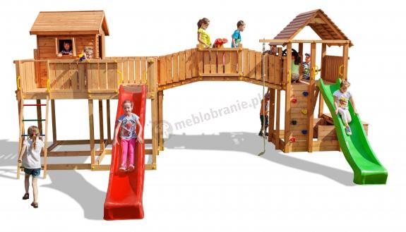 Plac zabaw zamek z drewna do ogrodu Maxi Joyful Castel