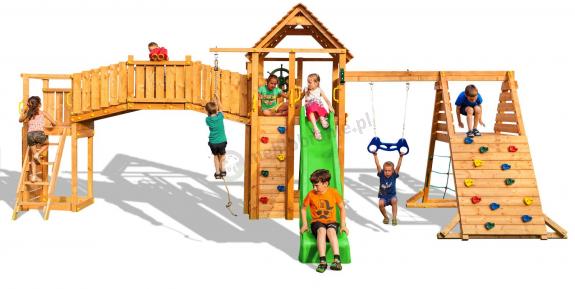 Drewniany plac zabaw ścianki wspinaczkowe Maxi Fun Gym