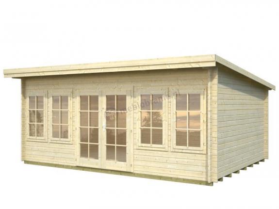 Drewniany domek na wąską działkę Kamil C 5,5x4 (19,4 m2)