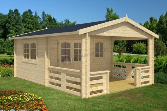 Letniskowy domek z tarasem Krakwa 4x6 (21,8m2)