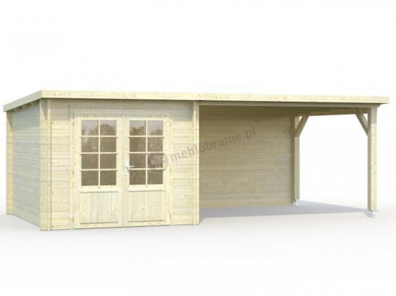 Mały domek drewniany na działkę Robert C 6x3 (6,9+10,0 m2)