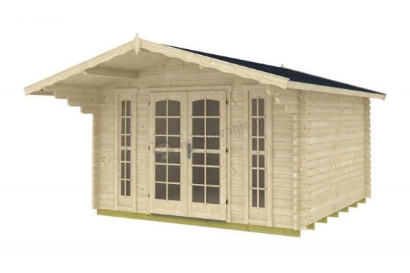 Letniskowy domek z drewna Lelek B 4x4 (12,4m2)