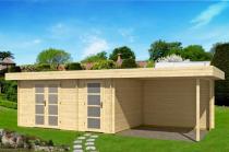 Nowoczesny domek letniskowy z drewna Kruk D 8x3 (22,5m2)