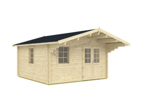 Mały domek z drewna na działkę ogrodową Rudzik A 6x4 (17,6m2)