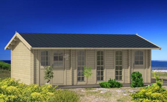 Drewniany domek na długą działkę Rybitwa A 7x3 (19,74m2)