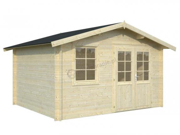 Drewniany domek na małą działkę Tomasz B 4x3 (10,4 m2)