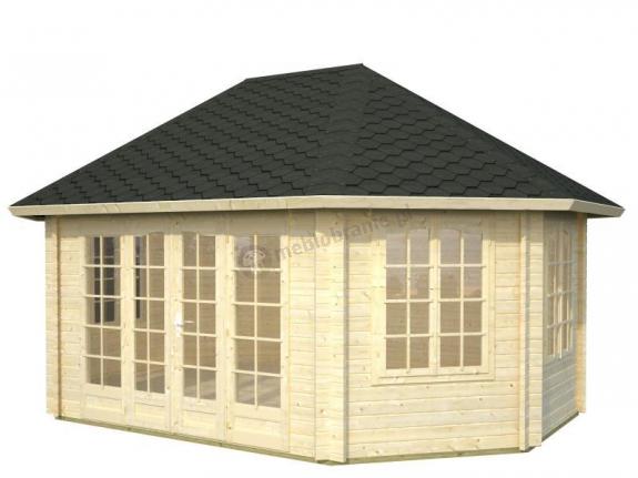 Elegancki drewniany domek na działkę Anna C 4x6 (20,3 m2)