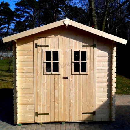 Domek na narzędzia z drewna Bławatek 216x216