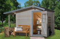 Domek narzędziowy z zadaszeniem Aster 266x216