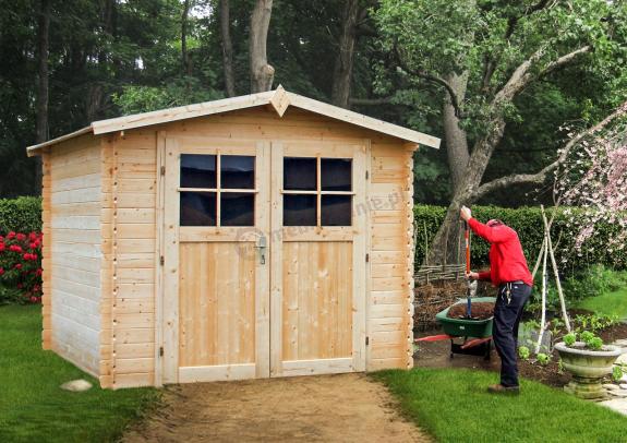 Domek na działkę z drewna Złocień 316x316