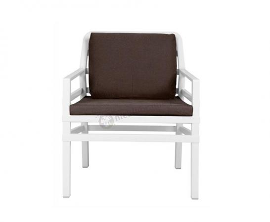 Nardi fotel do ogrodu z poduszką Aria Fit Bianco/Caffe