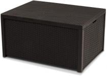 Arica Rattan Table stolik do ogrodu ze skrzynią brązowy