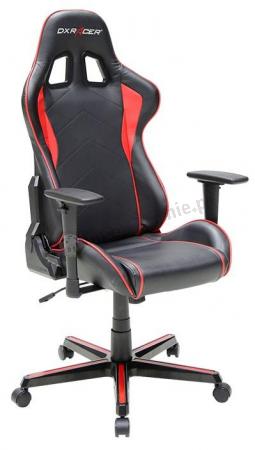 Skórzany fotel do komputera DXRacer FH08/NR czerwony